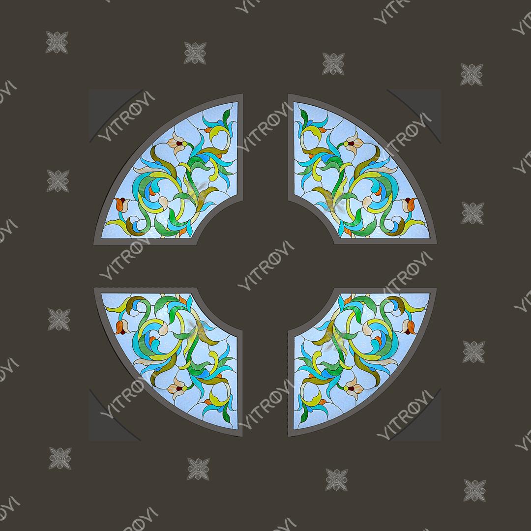 Ceiling stained glass in Tiffany technique 2