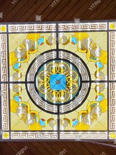 Ceiling stained glass in Tiffany technique 3