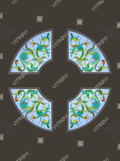 Ceiling stained glass in Tiffany technique 2